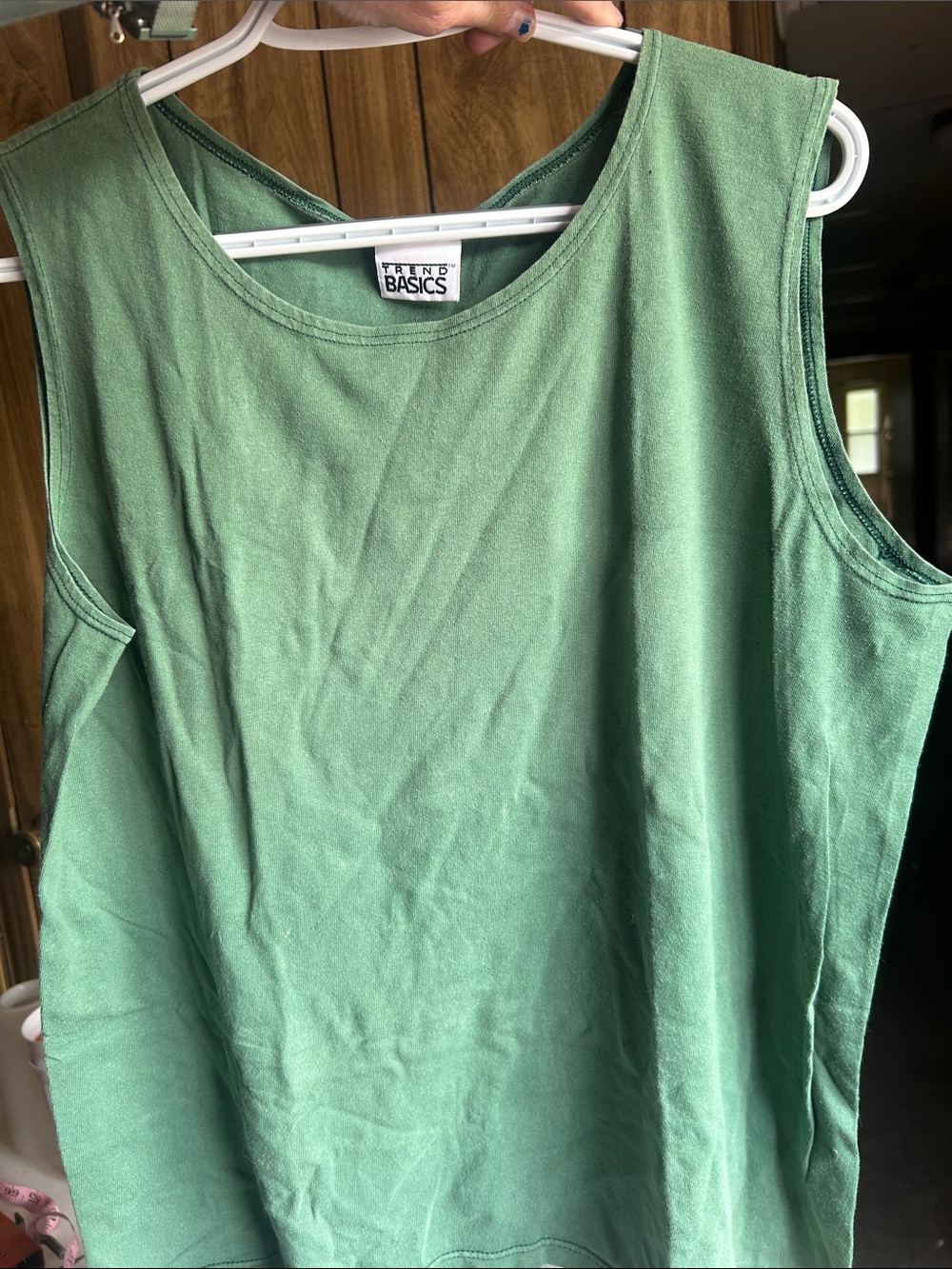 Trend Basics Green Sleeveless Athletic Tank Top XL
